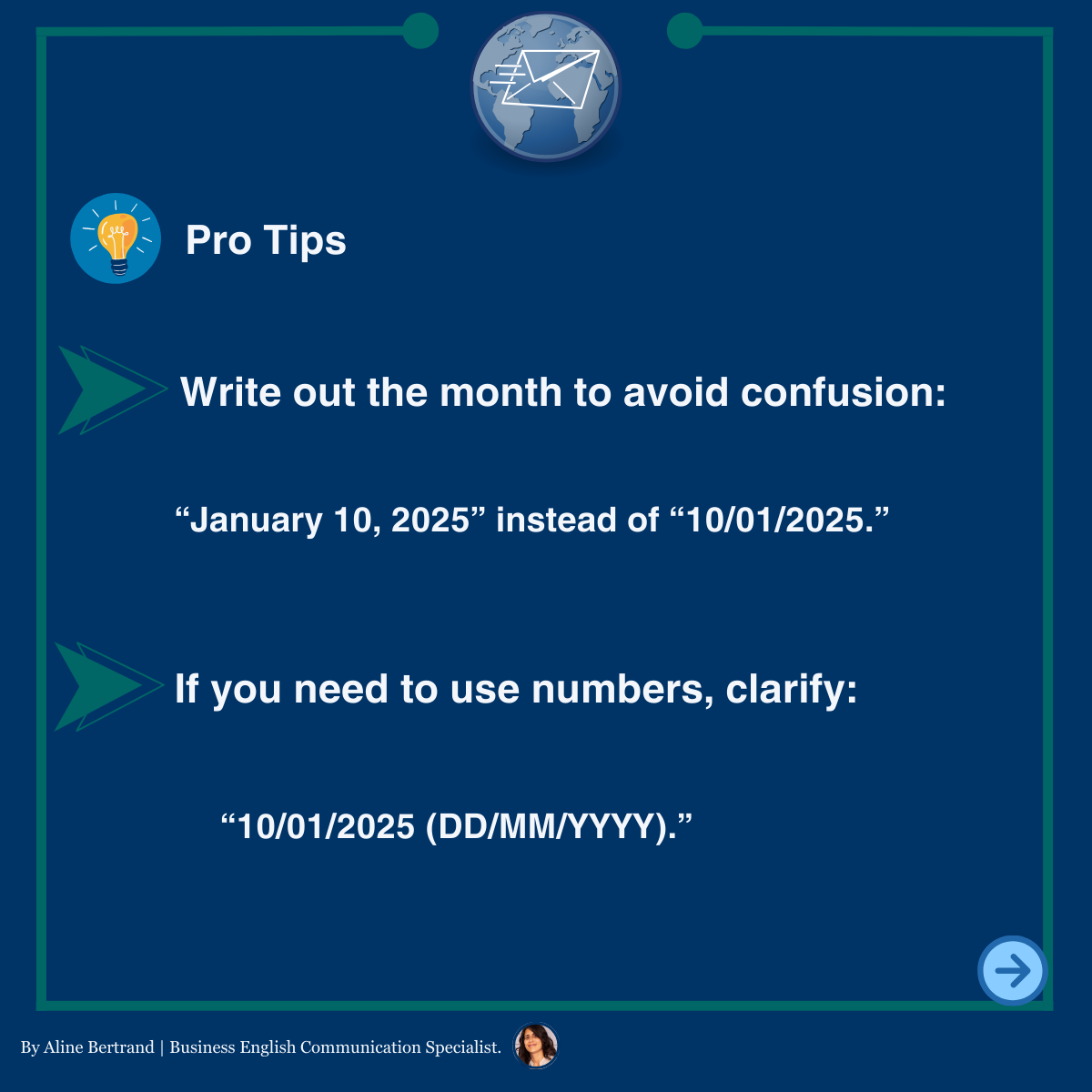 True or False Date formats can cause confusion in business emails